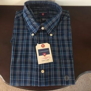 Blue saddlebred long sleeve button down shirt L